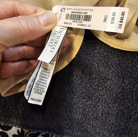 VICTORIA'S SECRET BEIGE LACE WIRE PUSH UP BRA SZ 36C NEW WITH TAGS - Picture 4 of 5